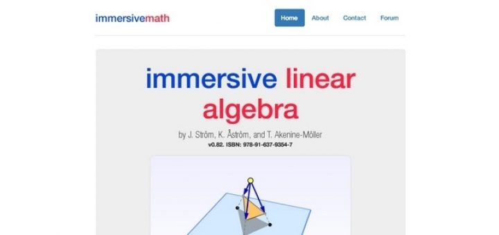 Интерактивный учебник «Immersive Linear Algebra» облегчит жизнь будущим технарям.